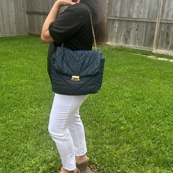 Zara Bags Zara Quilted Denim Maxi Crossbody Bag Poshmark